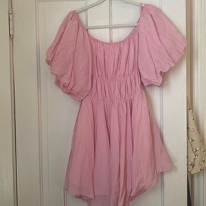 Altar’d State Pink Puff Sleeve Dress